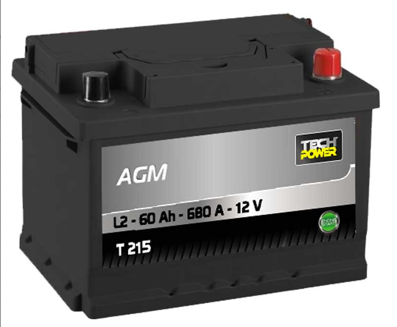 Batterie 12V 60Ah AGM Tech Power Start & Stop -  - Ihr  wassersport-handel