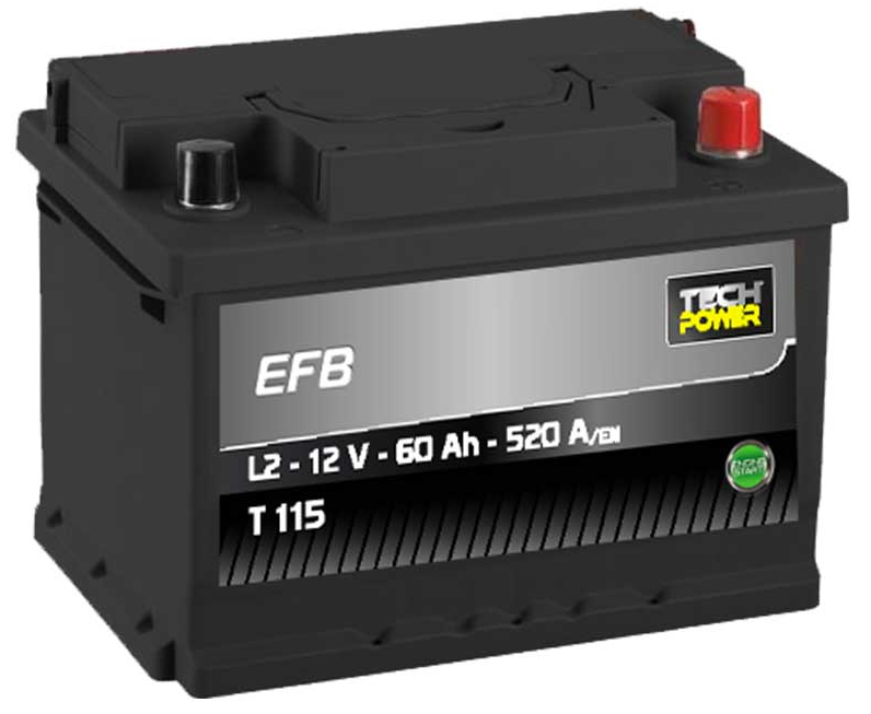 Batterie 12V 60Ah Tech Power Start & Stop EFB