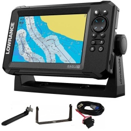 Echolot Mit Gps Lowrance Eagle 7 CHIRP HDI + 50/200/455/800 KHz Geber 