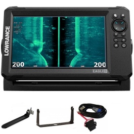 Echolot Mit Gps Lowrance Eagle 9 CHIRP Tripleshot + Geber 83/200/455/800 KHz