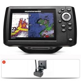 Humminbird Helix 5 G3 CHIRP + Geber TA + T°c