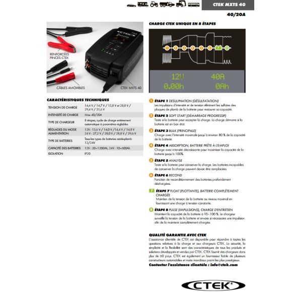 Ctek Batterieladegerät MXTS 40