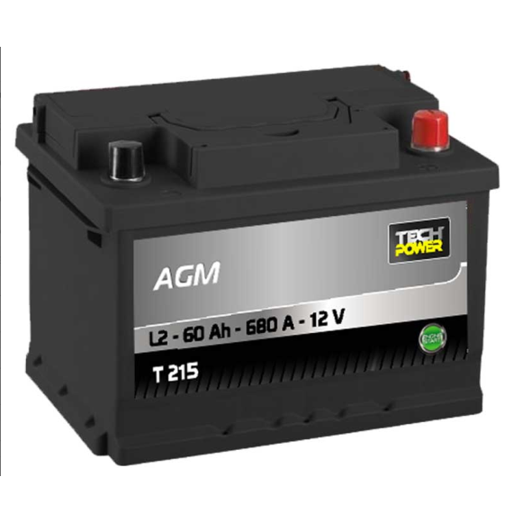 Batterie 12V 60Ah AGM Tech Power Start & Stop -  - Ihr