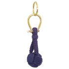 Décomarine Schlüsselanhänger aus blauer Baumwolle, LB, Ø 3 cm