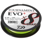 Geflochtene Angelschnur Daiwa Tournament 8 Braid Evo+ Chartreuse 135 m - 0,10/100