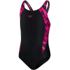 Badeanzug Hyper Boom Splice Muscleback Speedo Black/Electric Pink/Ecstatic - Größe 8 Jahre