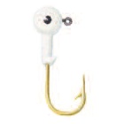 50 bleiköpfe weiß lackiert Angelhaken bronziert 5 gr / Nr. 1