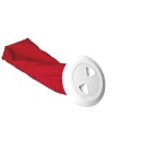 Revisionsklappe Nuova Rade weiß mit abnehmbarer Tasche - Durchmesser 133 mm