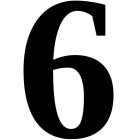 Euromarine schwarze Klebebeschriftung 40 mm - Ziffer: 6 oder 9