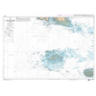 Gefaltete Shom Seekarte îles Chausey bis Jersey- Plateau des Minquiers