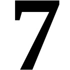 Euromarine schwarze Klebebeschriftung 120 mm - Ziffer 7