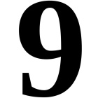 Ziffer Weiß 8 cm - Rumpf hart - 9