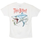 AFTCO This Bites Kurzarm-T-Shirt Weiß M