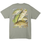 T-Shirt mit kurzen Ärmeln Guy Harvey Bass-Collage SWGR L