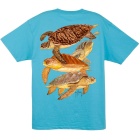 T-Shirt mit kurzen Ärmeln Guy Harvey Kaiman-Schildkröten ABLU L