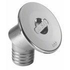 Nables Plastimo Messing verchromt, abgewinkelt - Schwarzes Wasser - Ø Schlauch: 38 mm