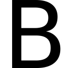 Zeichen B - 18 cm - Weiß