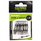 Angel wirbel Fass Flashmer an Karabiner Bronzé N°10