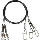 Vorfach Stahl Savage Gear black 7 Kabelschlaufe – 40 cm 60/100 – 25 kg 3 Stück