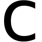 Buchstabe C - pneumatisch - weiß