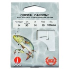 Carbon-Kristall 9020 BK 50 cm Angelhaken Nr. 16 auf Nylon 12/100