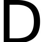 Zeichen D - Schwarz - 18 cm