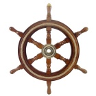 Steuerrad Décomarine mit tauwerk und Nabe aus massivem Messing - Durchmesser: 45 cm