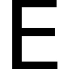 Zeichen E - 18 cm - Schwarz