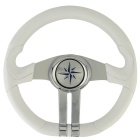 Steuerrad boot Osculati Baltic weiß Bügel silber/chrom