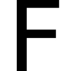 Buchstabe F - pneumatisch - Schwarz