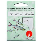 Späteisenbronzekristall 9009 BZ 50 cm Angelhaken Nr. 16 auf Nylon 10/100