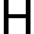 Buchstabe H - 18 cm - Schwarz