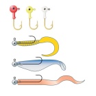 5 bleiköpfe weiß lackiert Angelhaken bronziert 1.7 gr / N°4