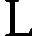 Zeichen L - Schwarz