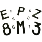 Euromarine schwarze Klebebuchstaben 70mm - Buchstabe J