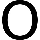 Zeichen O - Schwarz - 18 cm