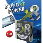 Geflochtene Schnur Powerline Power grün 8 Litzen 135 m 21/100 - 15 kg