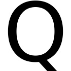 Zeichen Q - Schwarz - 18 cm