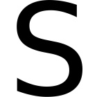 Zeichen S - Schwarz
