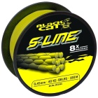 Geflochtene schnur Black Cat S-Line - Ø0,55mm 3000m 70kg,154lbs yellow