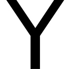 Buchstabe Y - 18 cm - Weiß