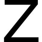 Buchstabe Z - 18 cm - Schwarz