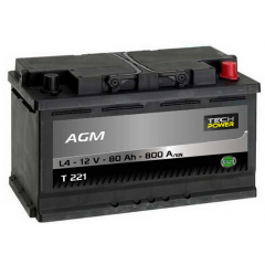 Batterie 12V 80Ah AGM Tech Power Start & Stop -  - Ihr  wassersport-handel