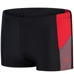 Badeshort Dive Speedo Black/Fed Red/Dove Grey - Größe 44