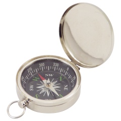 Kompass DécomarineVernickeltes Messing, Ø 4,5 cm