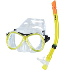 Set Maske & Schnorchel Seac-sub Capri - Gelb - Junior