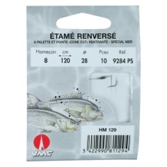 Umgekehrt verzinnt 9284 PS 150 cm Angelhaken N°2/0 auf Nylon 40/100