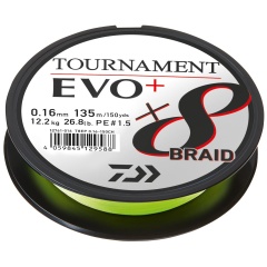 Geflochtene Angelschnur Daiwa Tournament 8 Braid Evo+ Grün 270 m - 0,14/100