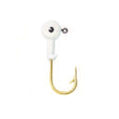 5 weiß verbleite Köpfe mit Bronze-Haken 10g / N°1