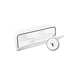 Stauklappe Nuova RadeTop Line mit Kasten + Schloss 243x607 mm